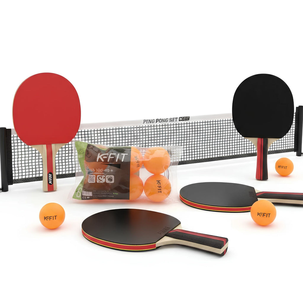 Set 4 Paletas Ping Pong + 30 Pelotas + Malla