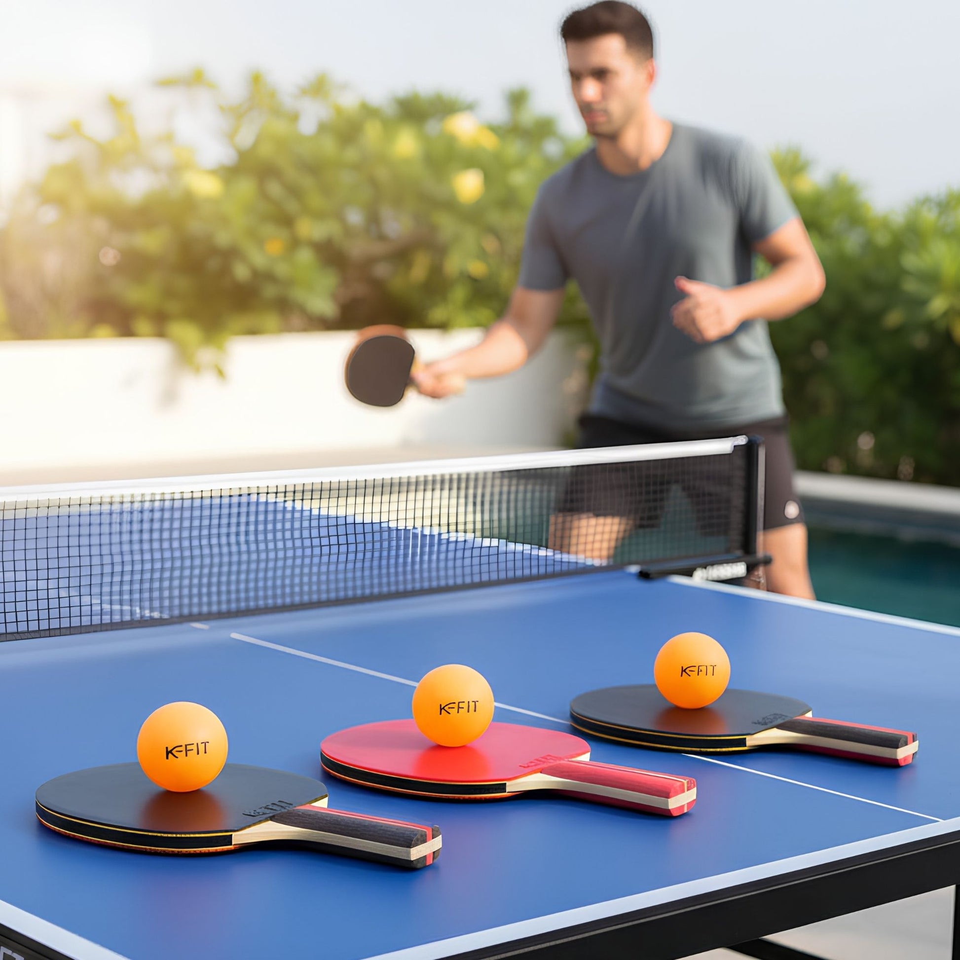 Set 4 Paletas Ping Pong + 30 Pelotas + Malla