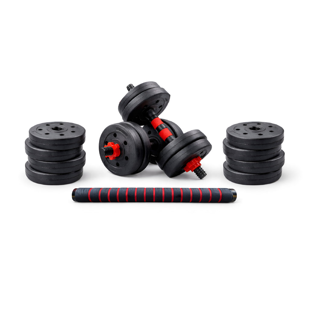 Set Mancuernas con Barra Ajustable 50Kg