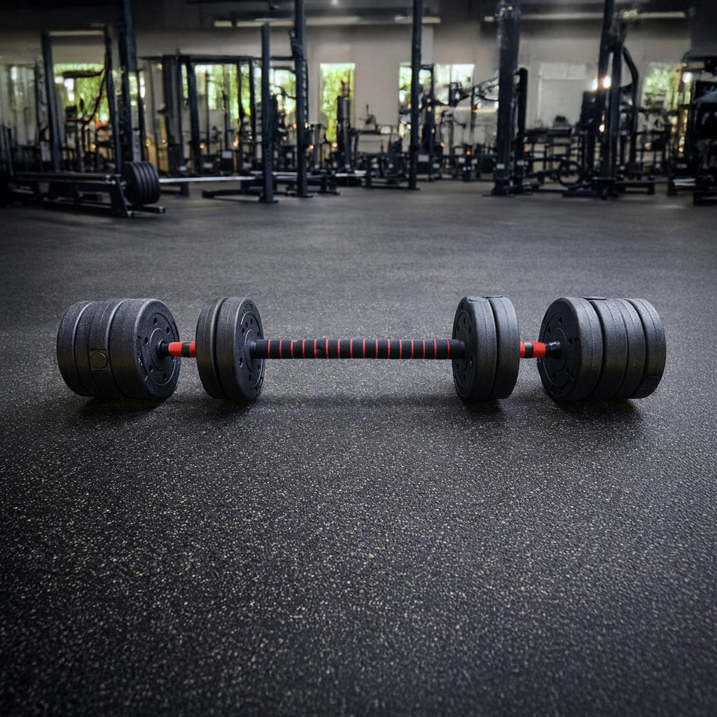 Set Mancuernas con Barra Ajustable 50Kg