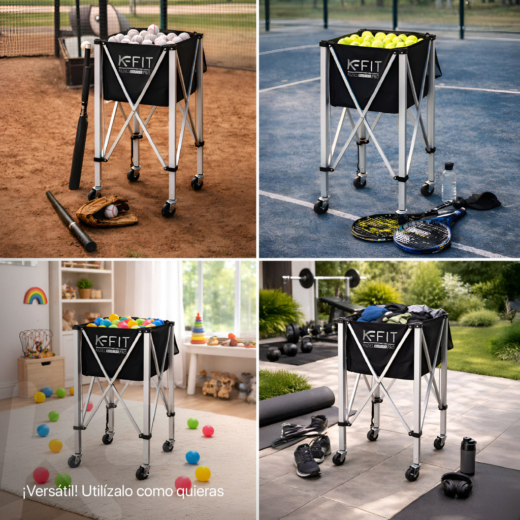 Canasto Plegable Pelotas De Pádel K-FIT